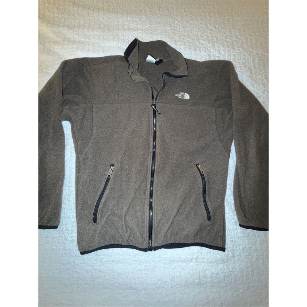 Vintage The North‎ Face 90S Polartec Fleece Jacket Size S Dark Gray Y2K